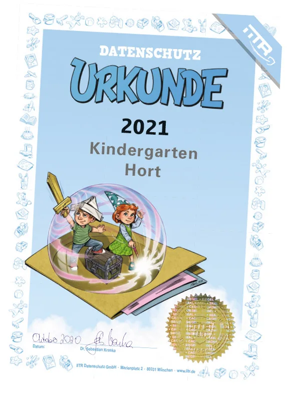 IITR Datenschutzbeauftragter - Urkunde für Datenschutz im Kindergarten