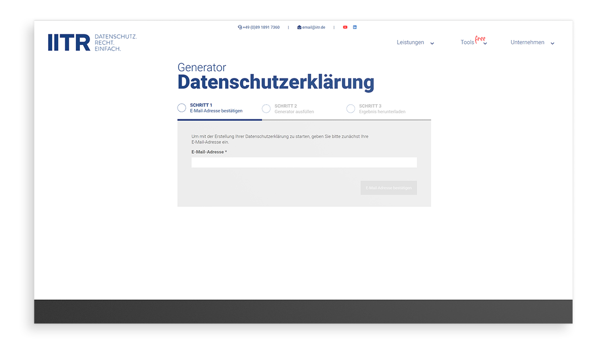iitr generator datenschutzerklaerung showcase
