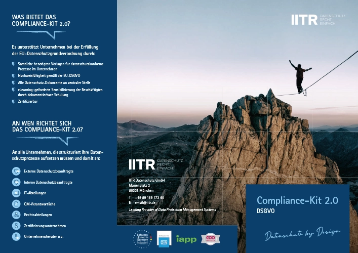 IITR Datenschutz GmbH Flyer Compliance-Kit